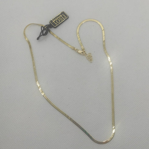 Collana oro 18k Girocollo maglia piatta 47 cm 3 gr | Gioiellitosti.it