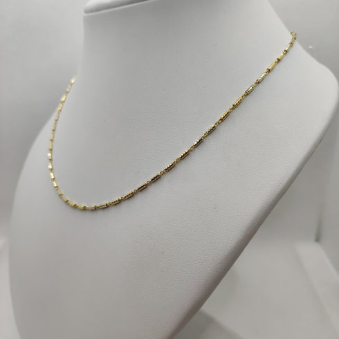 Collana oro 18k girocollo maglia tubolare 45 cm 7.90 gr | Gioiellitosti.it