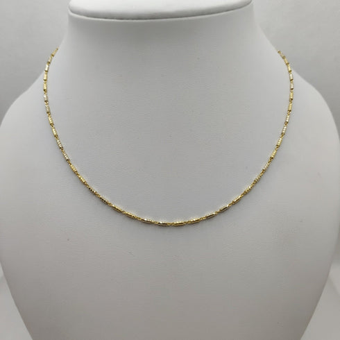 Collana oro 18k girocollo maglia tubolare 45 cm 7.90 gr | Gioiellitosti.it
