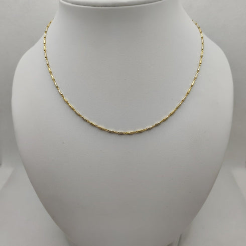 Collana oro 18k girocollo maglia tubolare 45 cm 7.90 gr | Gioiellitosti.it