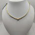 Collana oro 18k girocollo rigido con smeraldo e zirconi 26 gr | Gioiellitosti.it