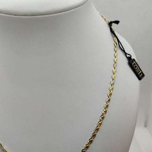 Collana oro 18K maglia piatta bicolore 50 cm 5.80 gr | Gioiellitosti.it
