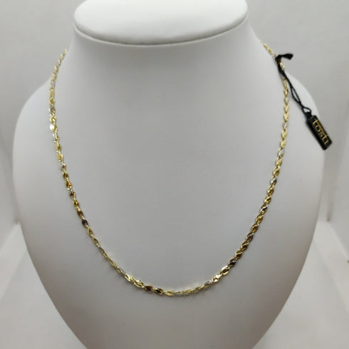 Collana oro 18K maglia piatta bicolore 50 cm 5.80 gr | Gioielli Tosti