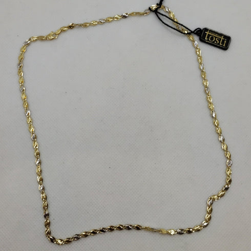 Collana oro 18K maglia piatta bicolore 50 cm 5.80 gr | Gioiellitosti.it