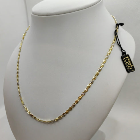 Collana oro 18K maglia piatta bicolore 50 cm 5.80 gr | Gioiellitosti.it