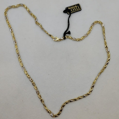 Collana oro 18K maglia piatta bicolore 50 cm 7.30 gr | Gioiellitosti.it