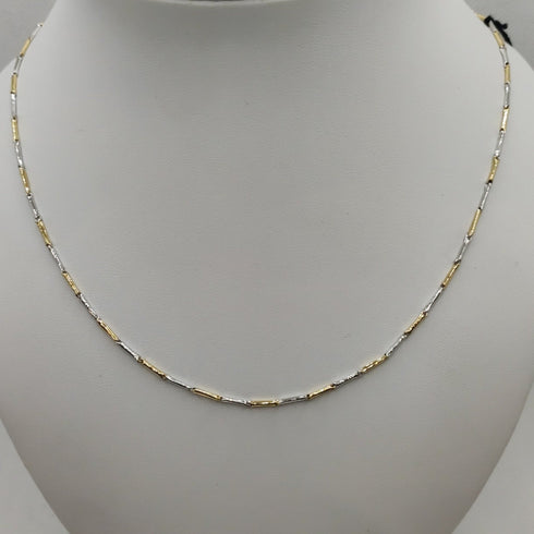Collana oro 18k uomo bicolore lucido 50 cm 4.70 gr | Gioielli Tosti