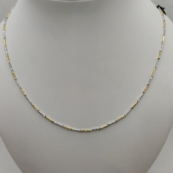 Collana oro 18k uomo bicolore lucido 50 cm 4.70 gr | Gioiellitosti.it