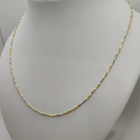 Collana oro 18k uomo bicolore satinato 50 cm 4.60 gr | Gioiellitosti.it