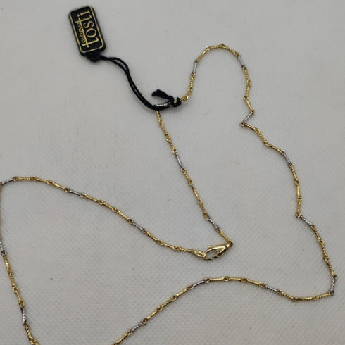 Collana oro 18k uomo bicolore satinato 50 cm 4.60 gr | Gioiellitosti.it