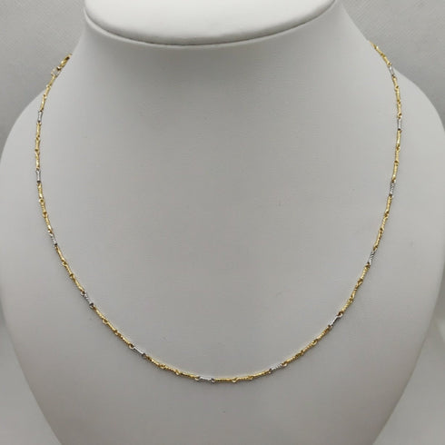 Collana oro 18k uomo bicolore satinato 50 cm 4.60 gr | Gioiellitosti.it