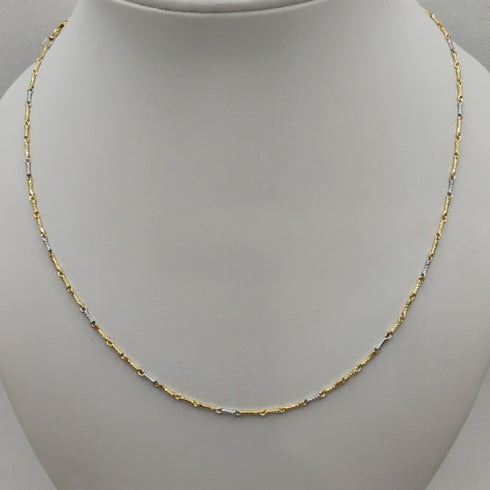 Collana oro 18k uomo bicolore satinato 50 cm 4.60 gr | Gioiellitosti.it