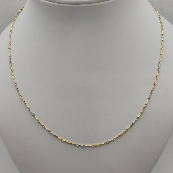 Collana oro 18k uomo bicolore satinato 50 cm 4.60 gr | Gioiellitosti.it