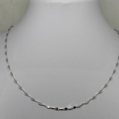 Collana oro bianco 18 kt donna Girocollo 45 cm 1,3 gr | Gioiellitosti.it