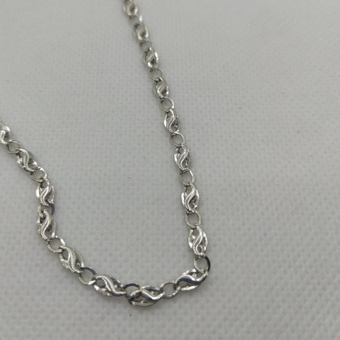 Collana oro bianco 18k catena intrecciata 60 cm 5,70 gr | Gioielli Tosti