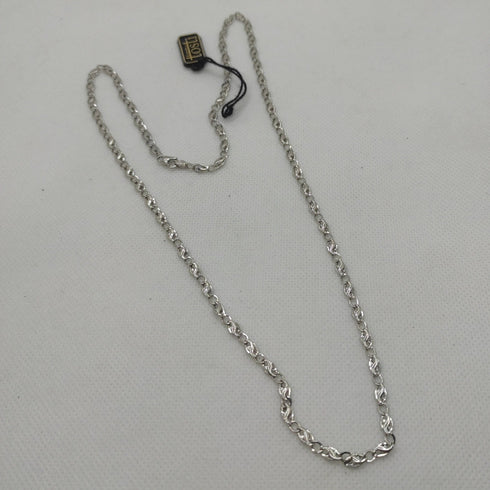 Collana oro bianco 18k catena intrecciata 60 cm 5,70 gr | Gioielli Tosti