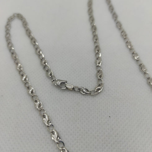 Collana oro bianco 18k catena intrecciata 60 cm 5,70 gr | Gioielli Tosti
