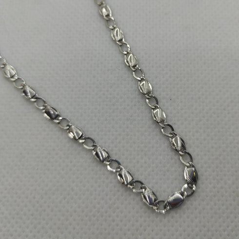 Collana oro bianco 18k catena maglia piatta 60 cm 5,8 gr | Gioiellitosti.it