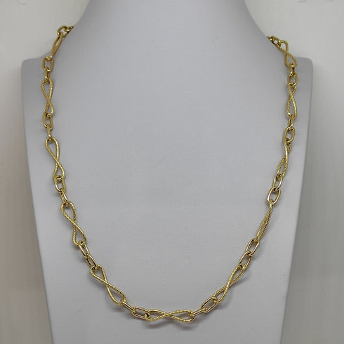 Collana oro giallo 18 kt Donna Catena maglia intrecciata 50 cm 9,6 gr | Gioiellitosti.it