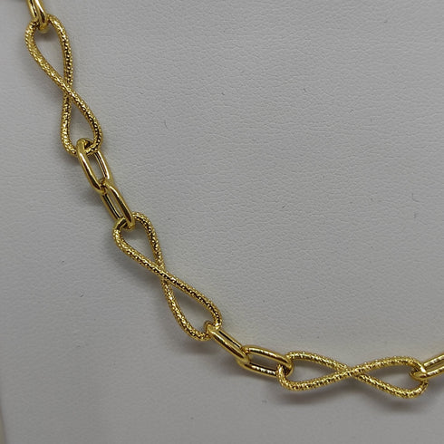 Collana oro giallo 18 kt Donna Catena maglia intrecciata 50 cm 9,6 gr | Gioiellitosti.it