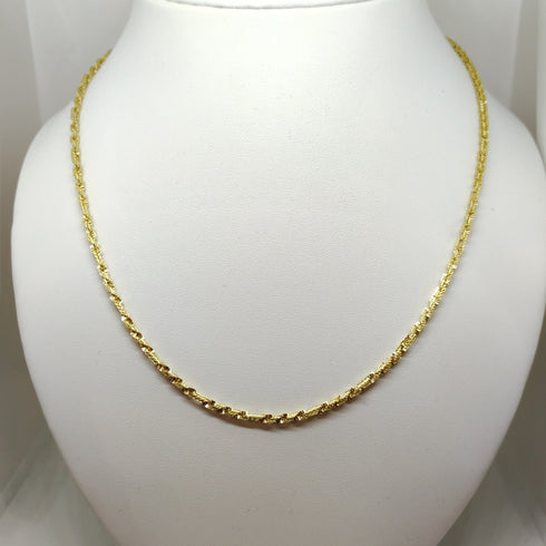 Collana oro giallo 18 kt Unisex Catena intrecciata 50 cm 15 gr | Gioiellitosti.it