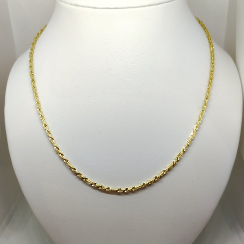 Collana oro giallo 18 kt Unisex Catena intrecciata 50 cm 15 gr | Gioiellitosti.it