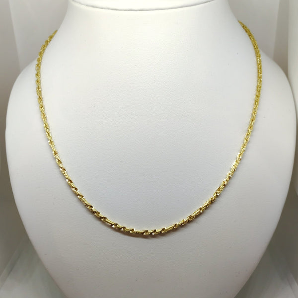 Collana oro giallo 18 kt Unisex Catena intrecciata 50 cm 15 gr | Gioiellitosti.it