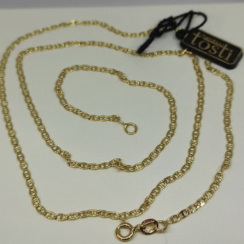Collana oro giallo 18 kt unisex catena maglia 60 cm 3,10 gr | Gioiellitosti.it