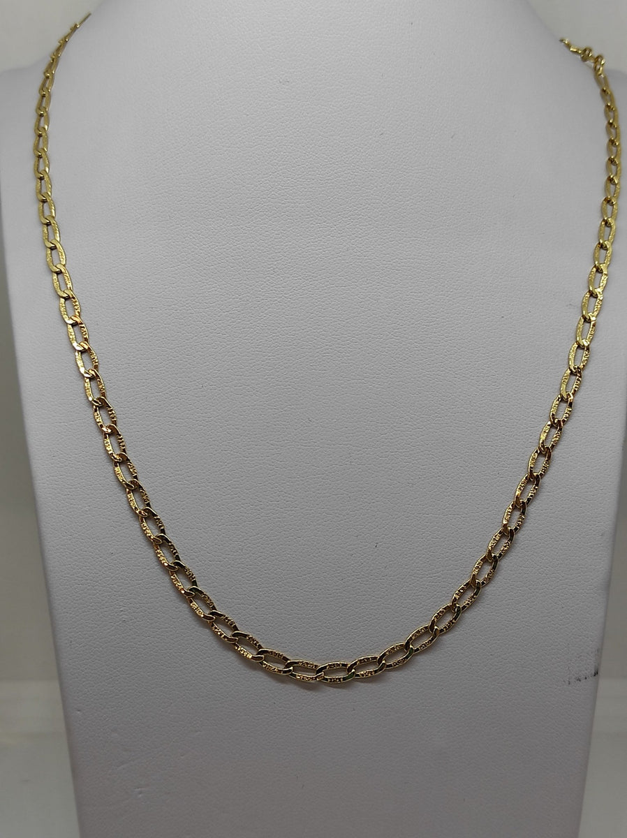 Catena vintage in oro giallo 22 carati da 36,3 grammi, collana larga 4,2 mm, lunga 29. su Italia