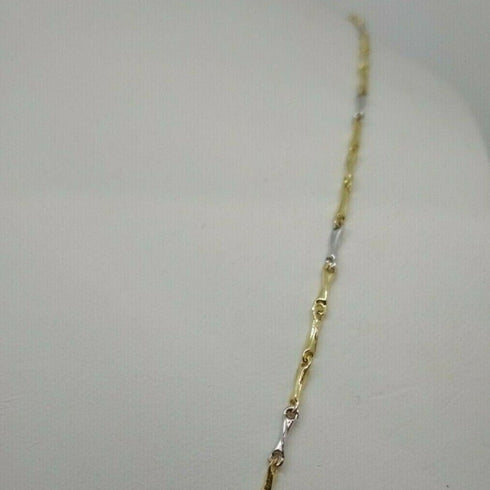 Collana oro 18k 2 colori maglia tubolare 50 cm 4,7 gr | Gioiellitosti.it