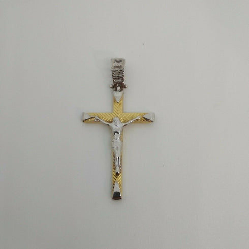Ciondolo Croce oro 18k Pendente unisex Cristo gr 2,40 | Gioiellitosti.it