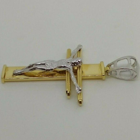 Ciondolo Croce oro 18k Pendente unisex Cristo gr 3,90 | Gioiellitosti.it