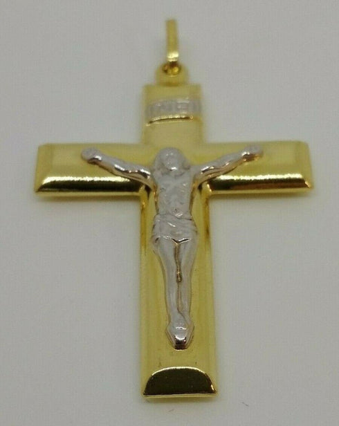 Ciondolo Croce oro 18k Pendente unisex Cristo INRI gr 3,50 | Gioiellitosti.it