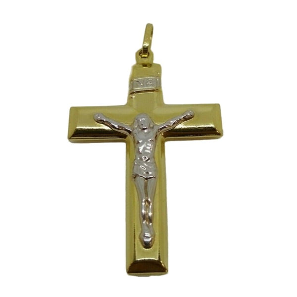 Ciondolo Croce oro 18k Pendente unisex Cristo INRI gr 3,50 | Gioiellitosti.it