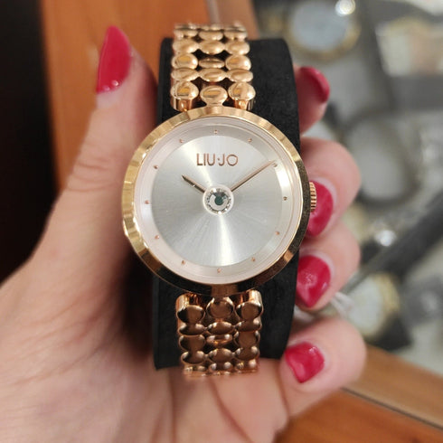 Liu jo TLJ1433 Orologio donna bracciale acciaio oro rosa cristalli | Gioiellitosti.it