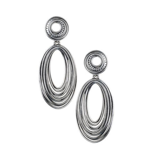 Orecchini argento 925 pendenti lunghi "Intrecci" SUALI' BM1976 | Gioiellitosti.it