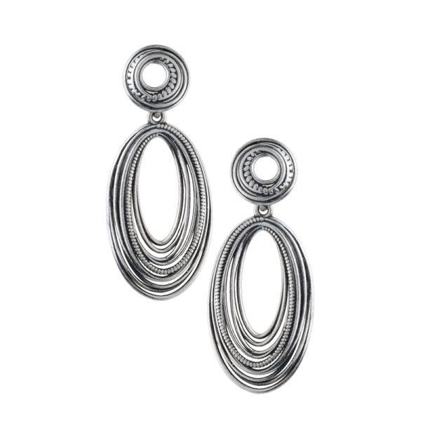 Orecchini argento 925 pendenti lunghi "Intrecci" SUALI' BM1976 | Gioiellitosti.it