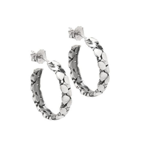 Orecchini argento 925 cerchio "Pepite" SUALI' BM2050 | Gioiellitosti.it