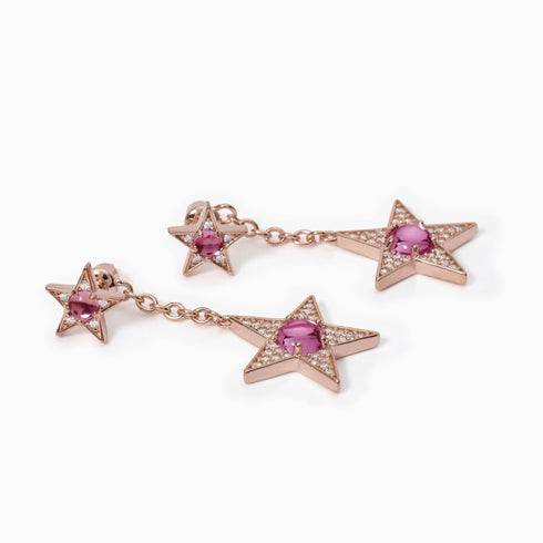 Orecchini donna Mabina Starlet 563557 stella rosa | Gioiellitosti.it