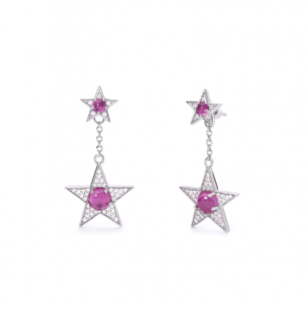 Orecchini donna Mabina Starlet 563558 stella rosa | Gioiellitosti.it