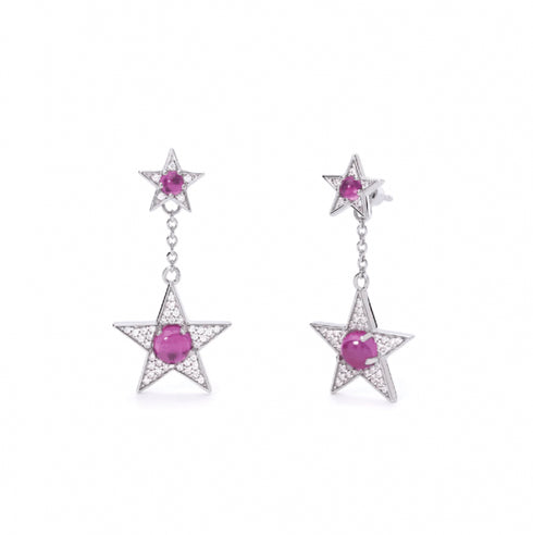 Orecchini donna Mabina Starlet 563558 stella rosa | Gioiellitosti.it