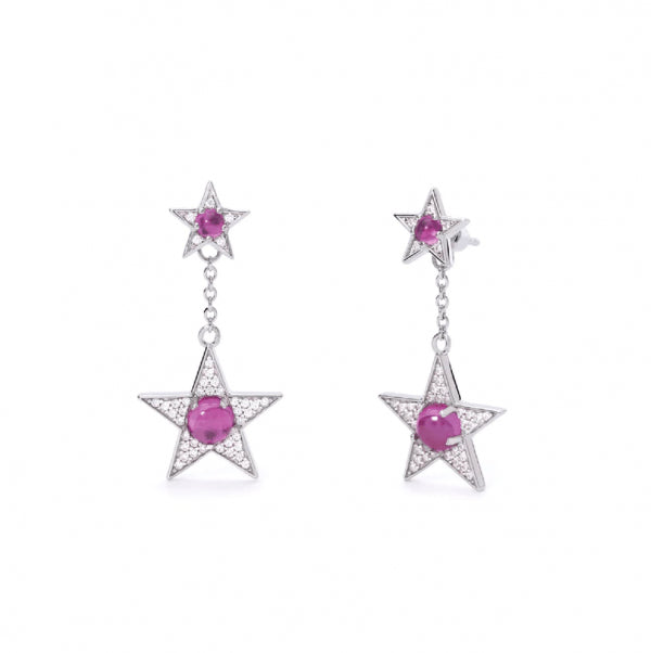 Orecchini donna Mabina Starlet 563558 stella rosa | Gioiellitosti.it