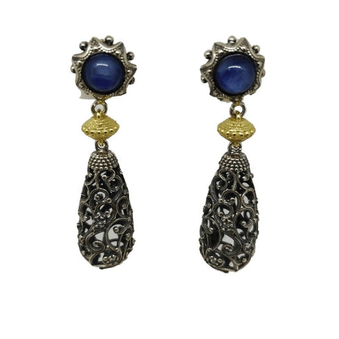 Orecchini Donna Pendenti Argento 925 Cianite Blu Vitiello Jewelry | Gioiellitosti.it