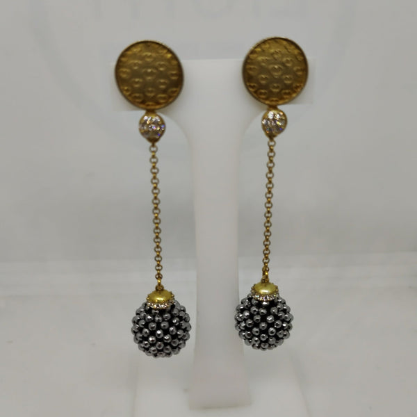 Orecchini Donna Pendenti Argento 925 dorato e zirconi G. Vitiello Jewelry | Gioiellitosti.it