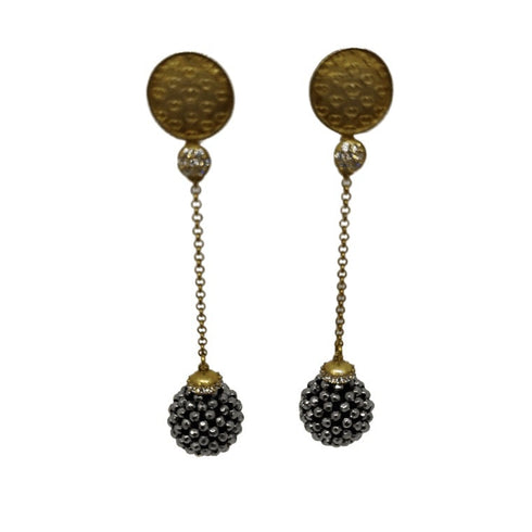 Orecchini Donna Pendenti Argento 925 dorato e zirconi G. Vitiello Jewelry | Gioiellitosti.it