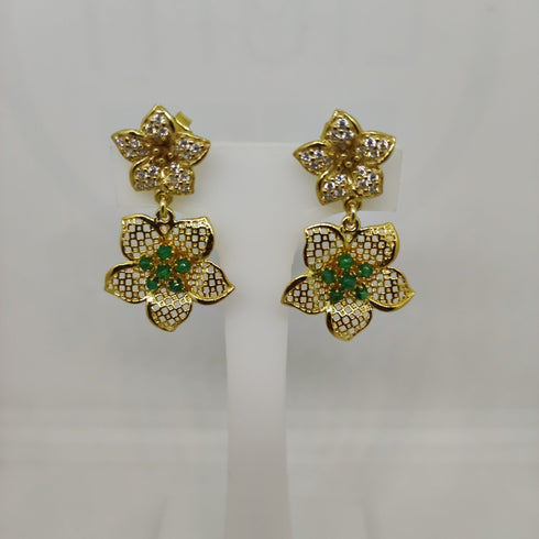 Orecchini Donna Pendenti Argento 925 dorato Fiore Vitiello Jewelry | Gioiellitosti.it