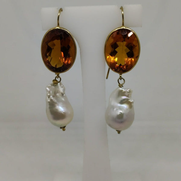 Orecchini Donna Pendenti Argento 925 Perle e Topazio Vitiello Jewelry | Gioiellitosti.it