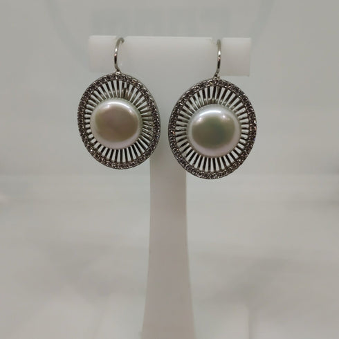 Orecchini Donna Pendenti Argento 925 perle e zirconi Vitiello Jewelry | Gioiellitosti.it