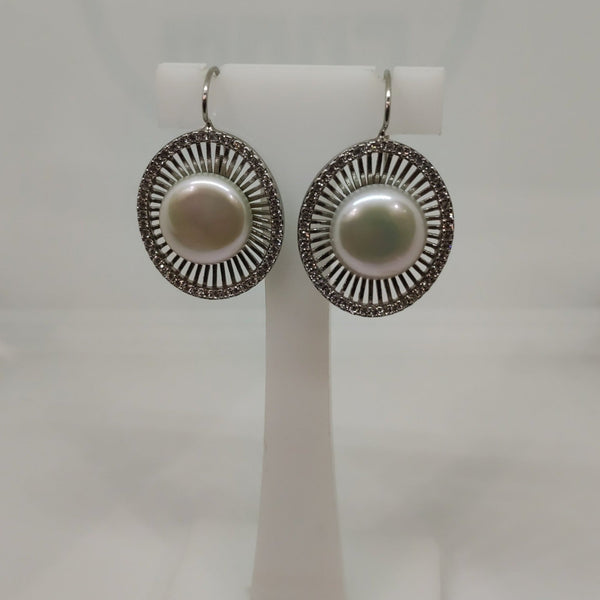 Orecchini Donna Pendenti Argento 925 perle e zirconi Vitiello Jewelry | Gioiellitosti.it