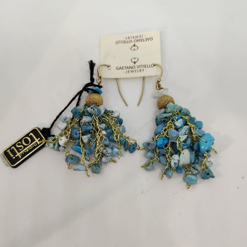 Orecchini Donna Pendenti Argento 925 Turchese Vitiello Jewelry | Gioiellitosti.it